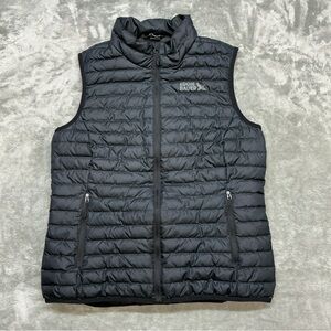 Eddie Bauer  650 Down Vest Women’s Medium black puffer outdoor hiking casual